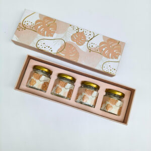 Candle Jar Gift Set - Pink and White