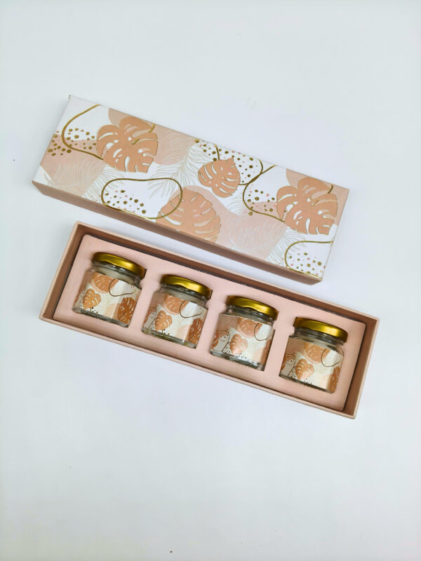 Candle Jar Gift Set - Pink and White