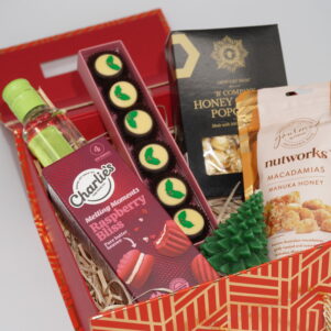 Festive Wine & Gourmet Treats Gift Box