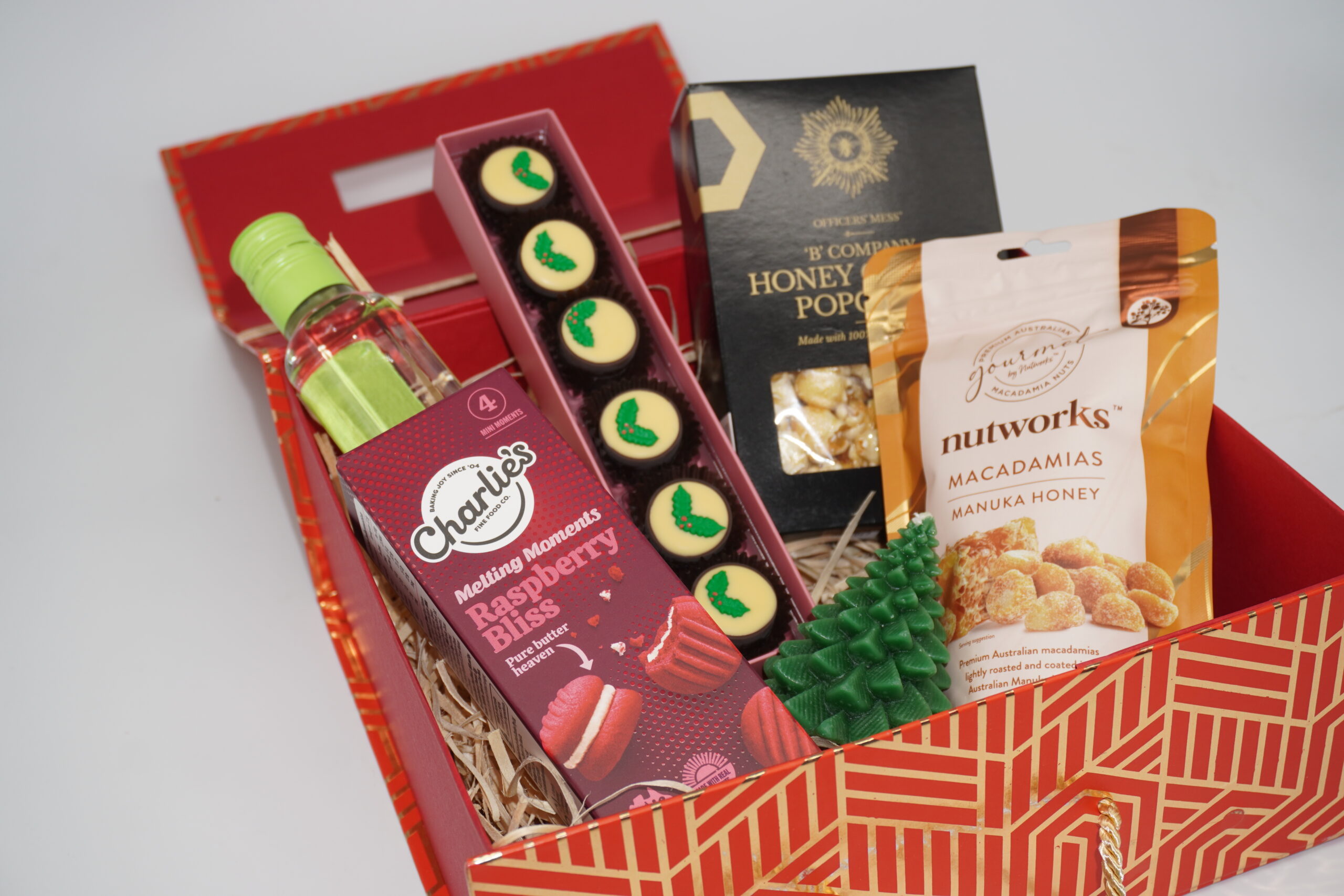 Festive Wine & Gourmet Treats Gift Box