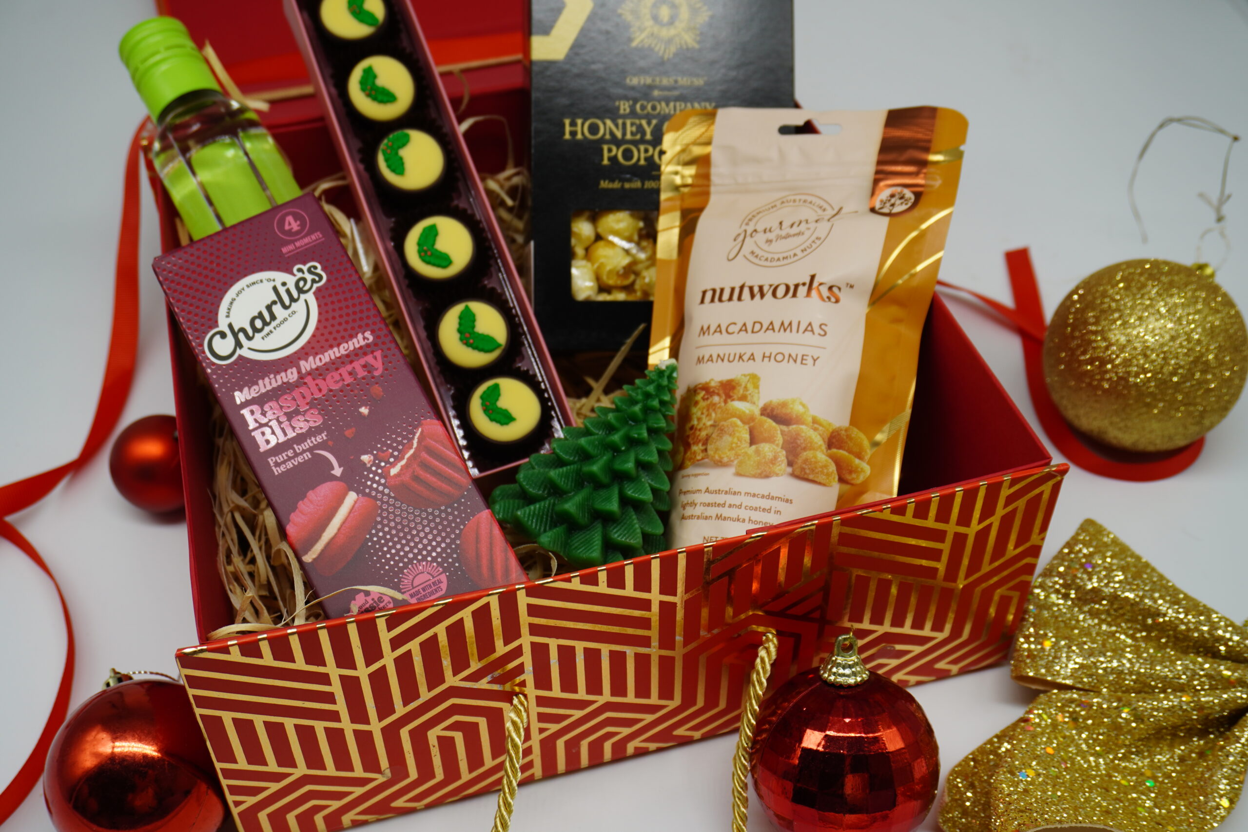 Festive Wine & Gourmet Treats Gift Box - Image 2